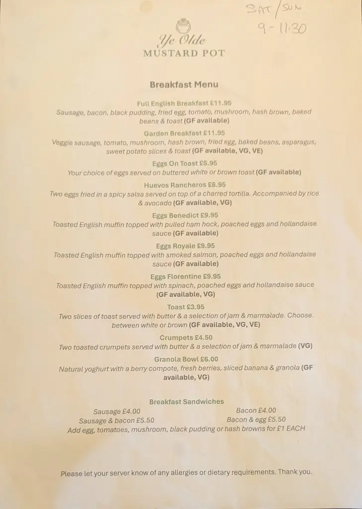 Menu_Ye Olde Mustard Pot_Stocksbridge_image_1
