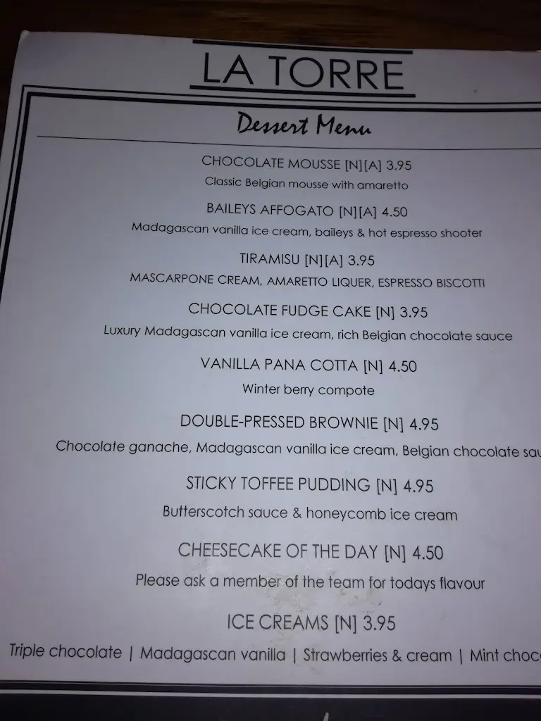 Menu_La Torre Italian Restaurant_Bedlington_image_4
