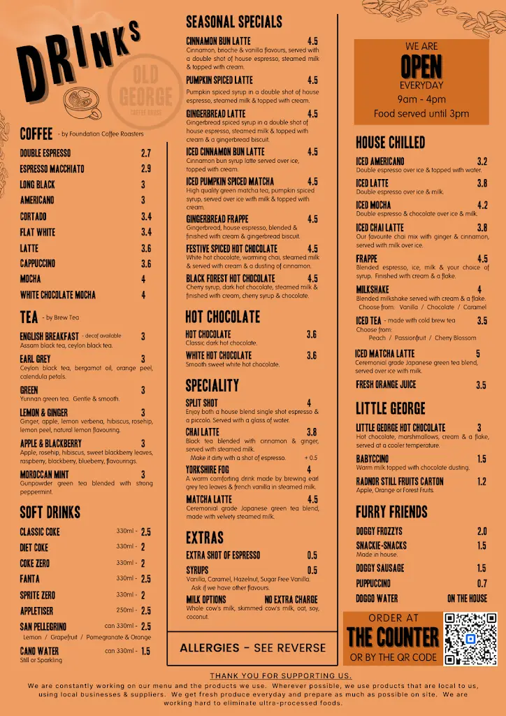 Menu_Old George @ Fox Valley_Stocksbridge_image_2