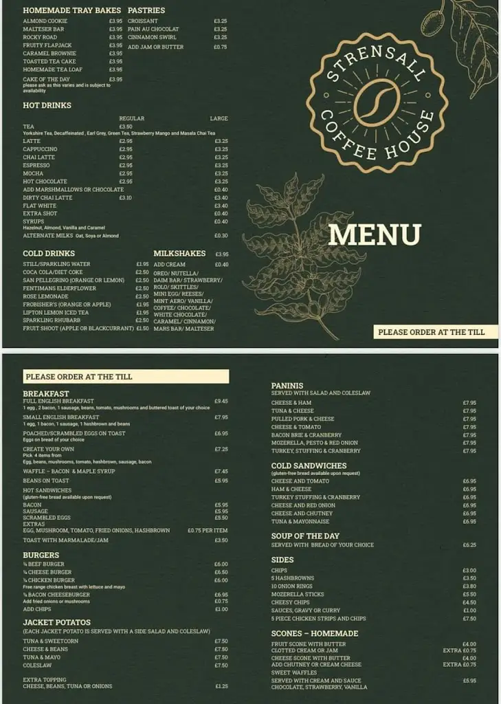 Menu_Strensall Coffee House_Strensall_image_1