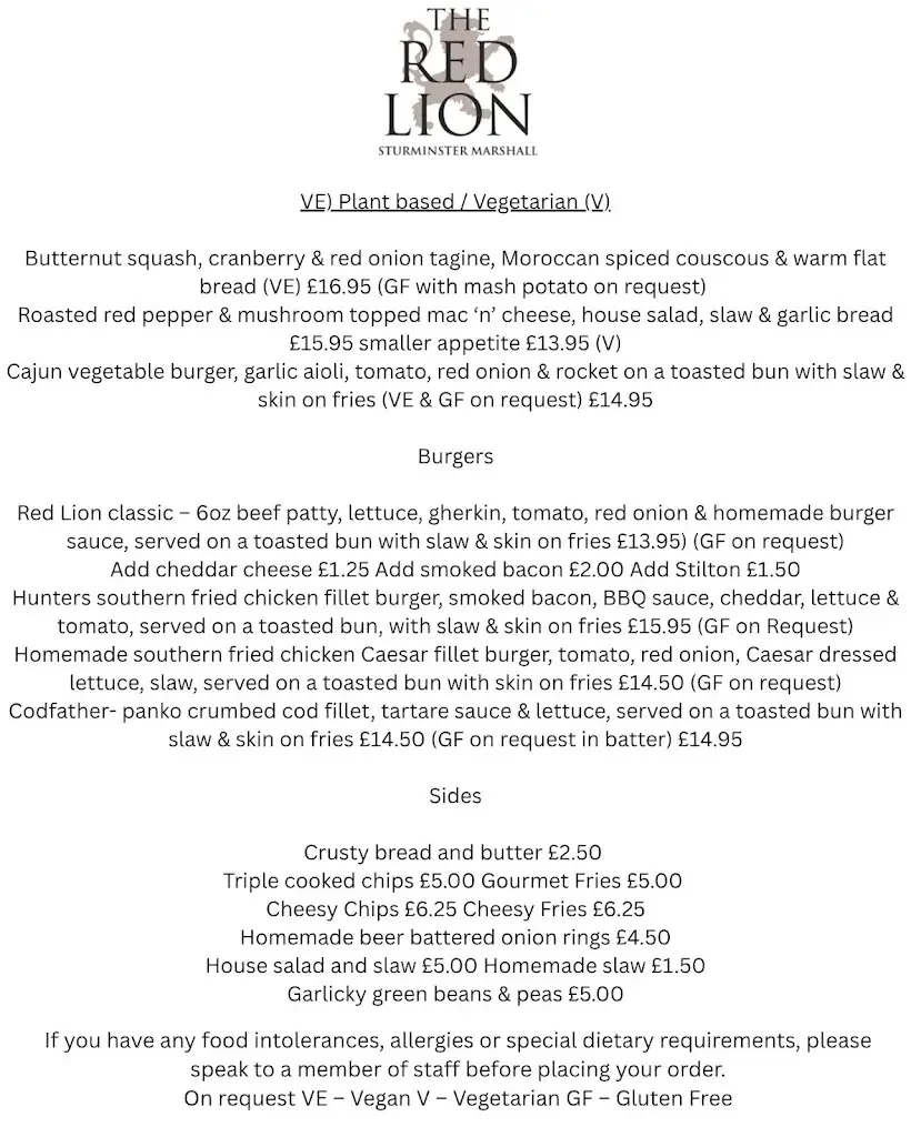 Menu_Red Lion Inn Sturminster Marshall_Sturminster Marshall_image_2