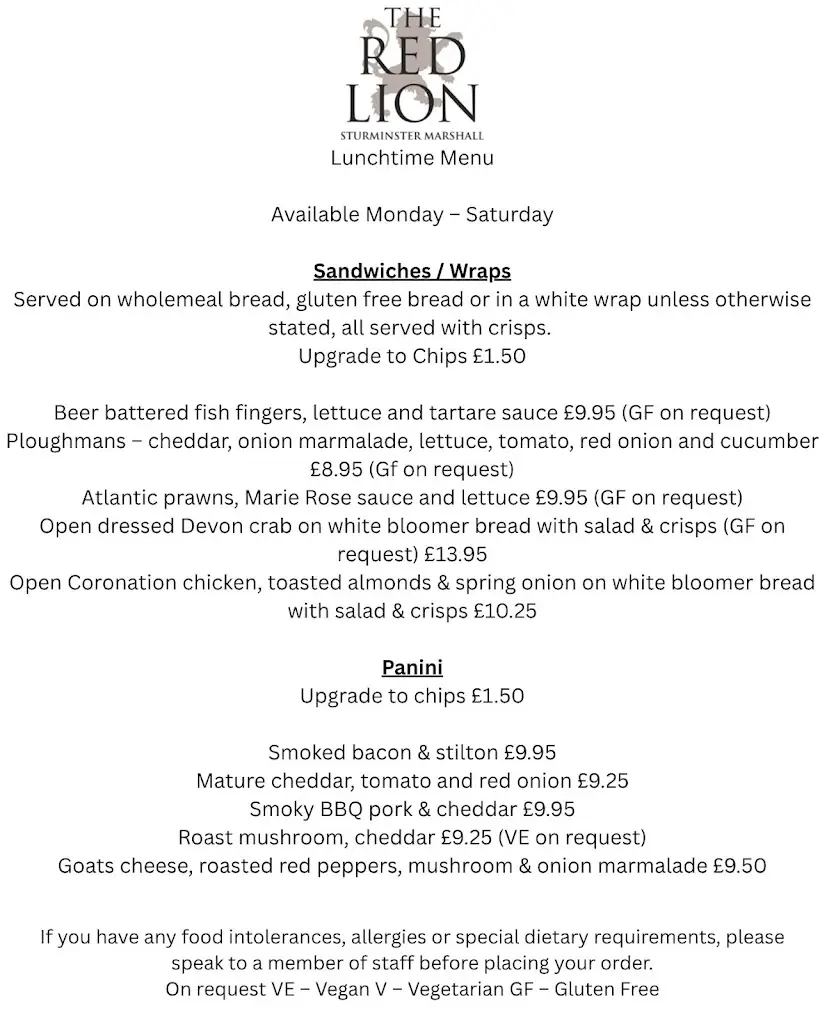 Menu_Red Lion Inn Sturminster Marshall_Sturminster Marshall_image_3