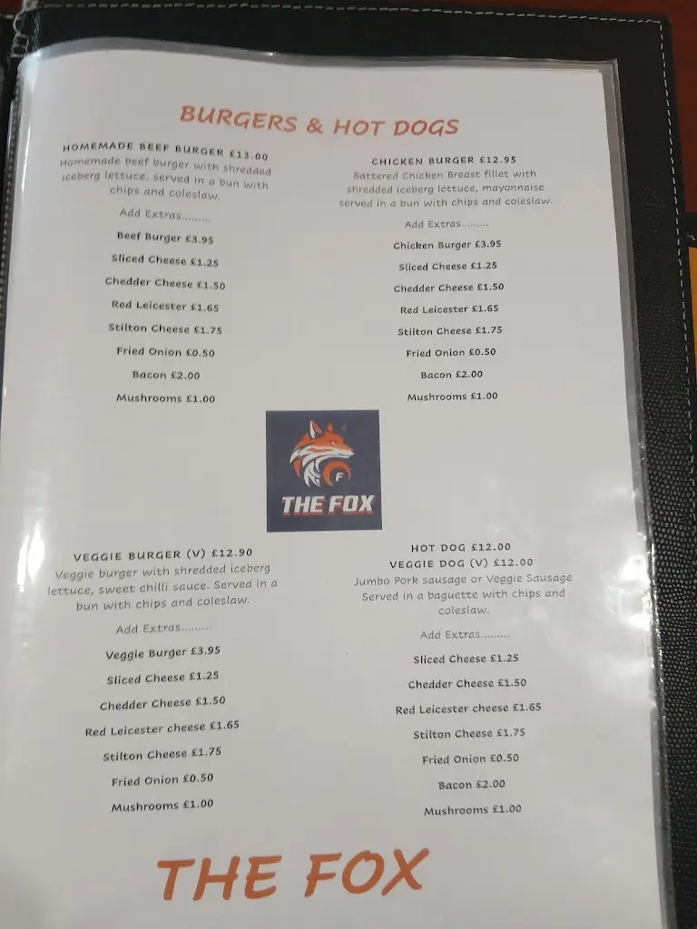 Menu_The Fox_Sturminster Marshall_image_1