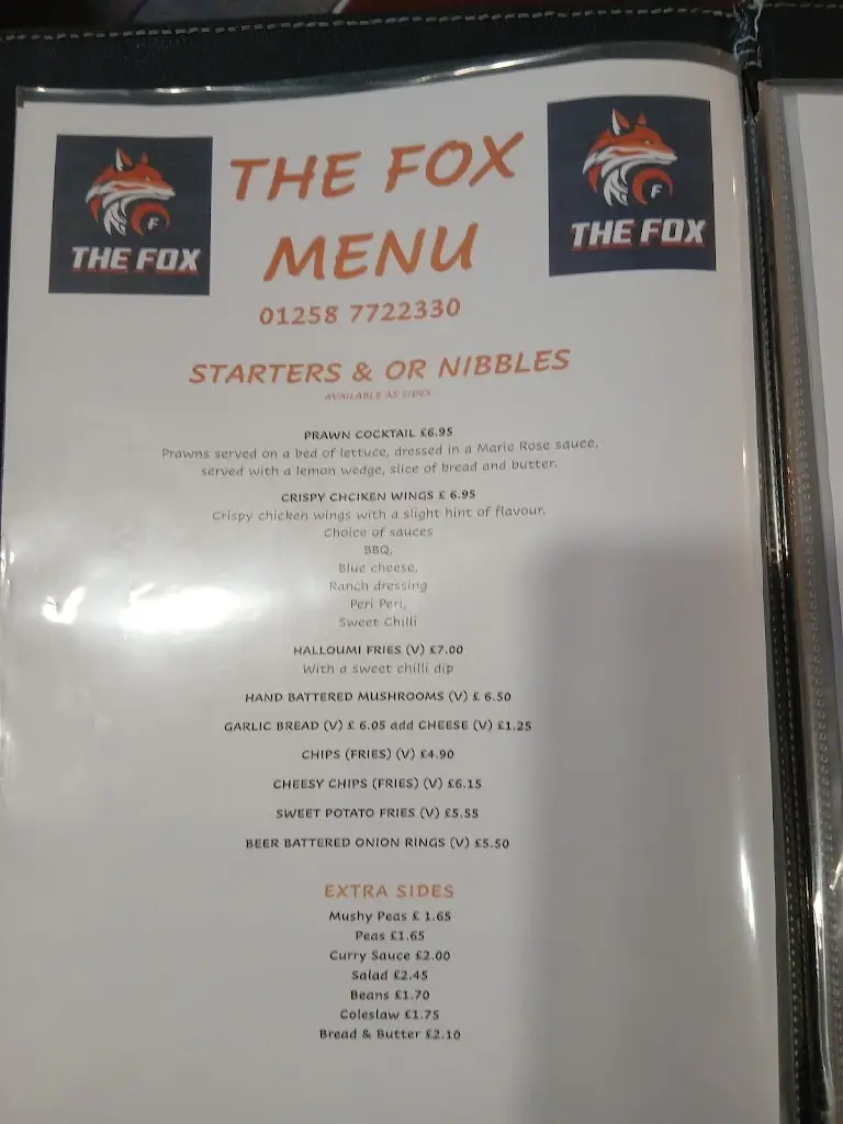 Menu_The Fox_Sturminster Marshall_image_4
