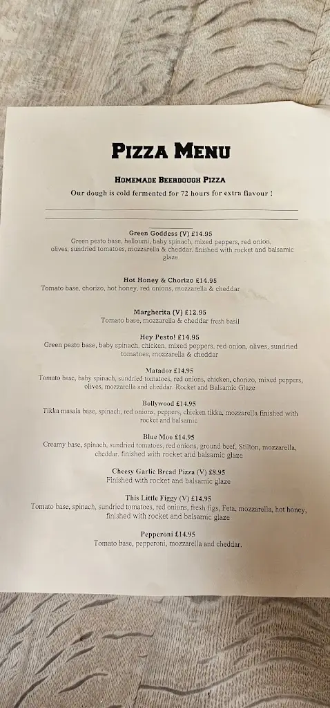 Menu_The Rock Tavern_Stourport-on-Severn_immagine_1