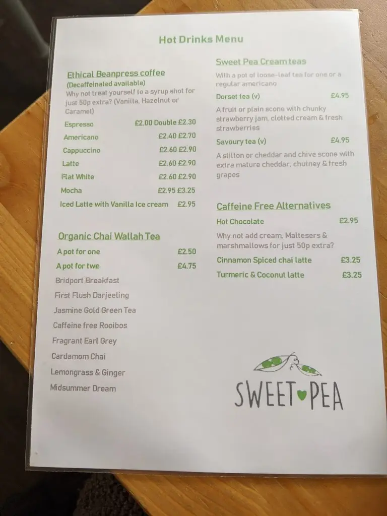 Menu_Sweet Pea Café_Sturminster Newton_image_1
