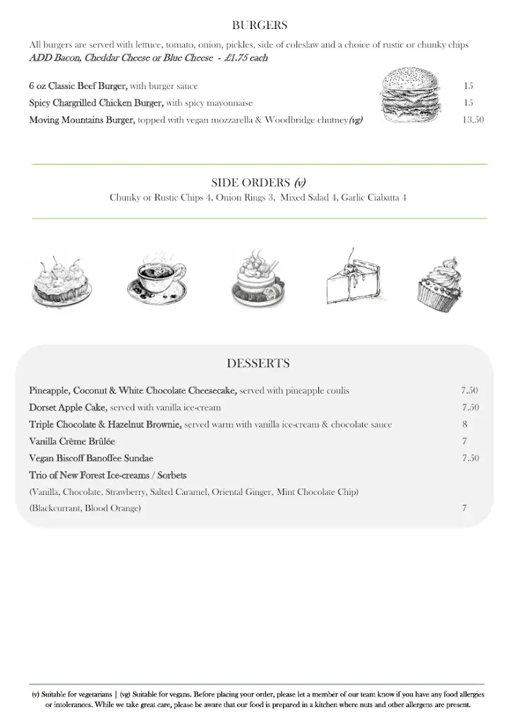 Menu_The Green Man_Sturminster Newton_image_4