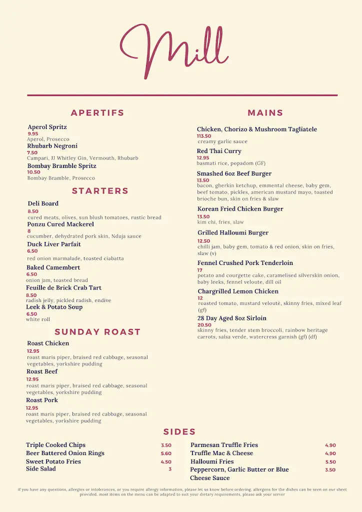 Menu_The Mill_Stowmarket_image_3