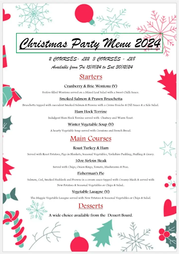 Menu_The Magpie_Stowmarket_image_1