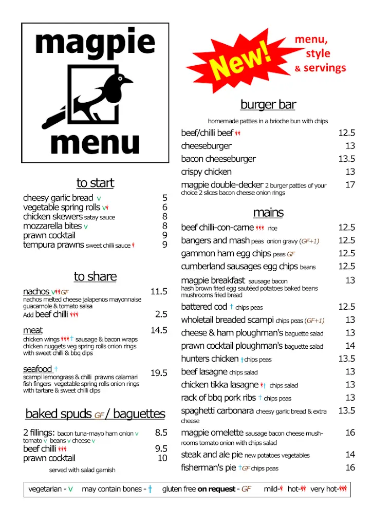 Menu_The Magpie_Stowmarket_image_3