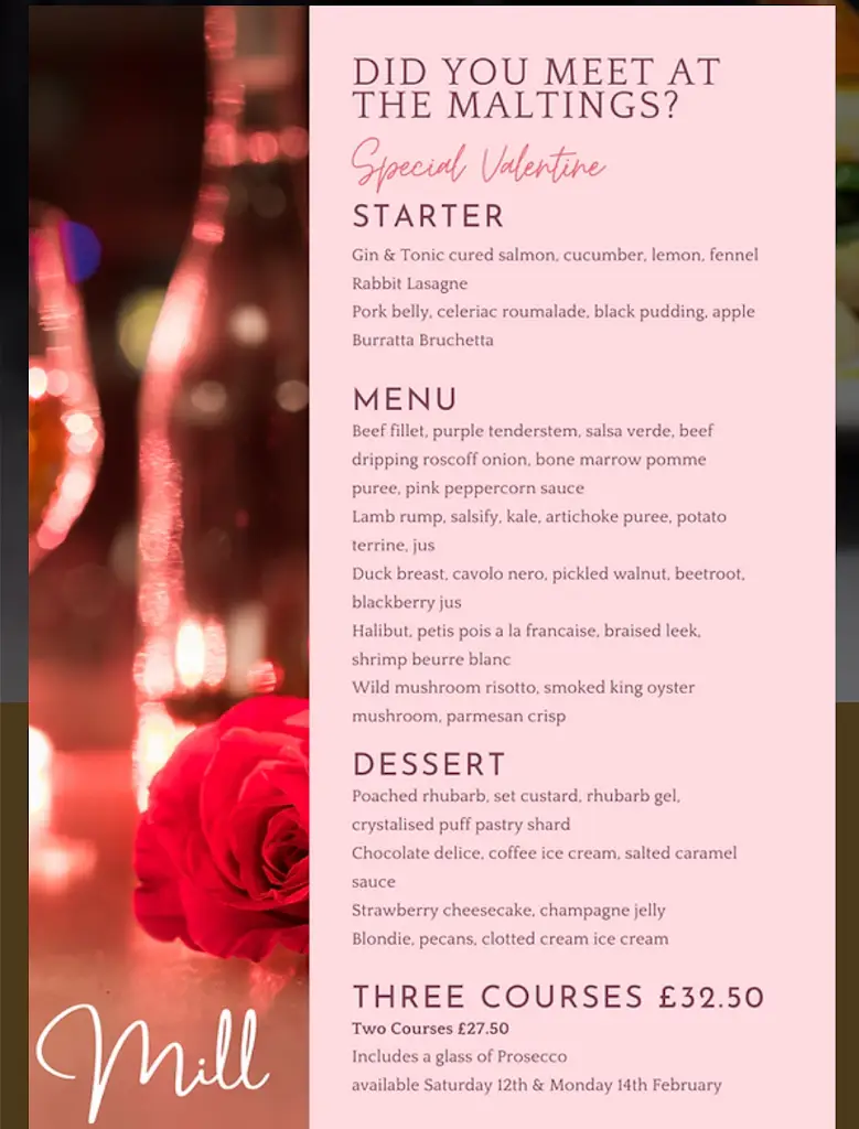 Menu_Afternoon Tea at The Mill Bar & Grill_Stowmarket_image_1