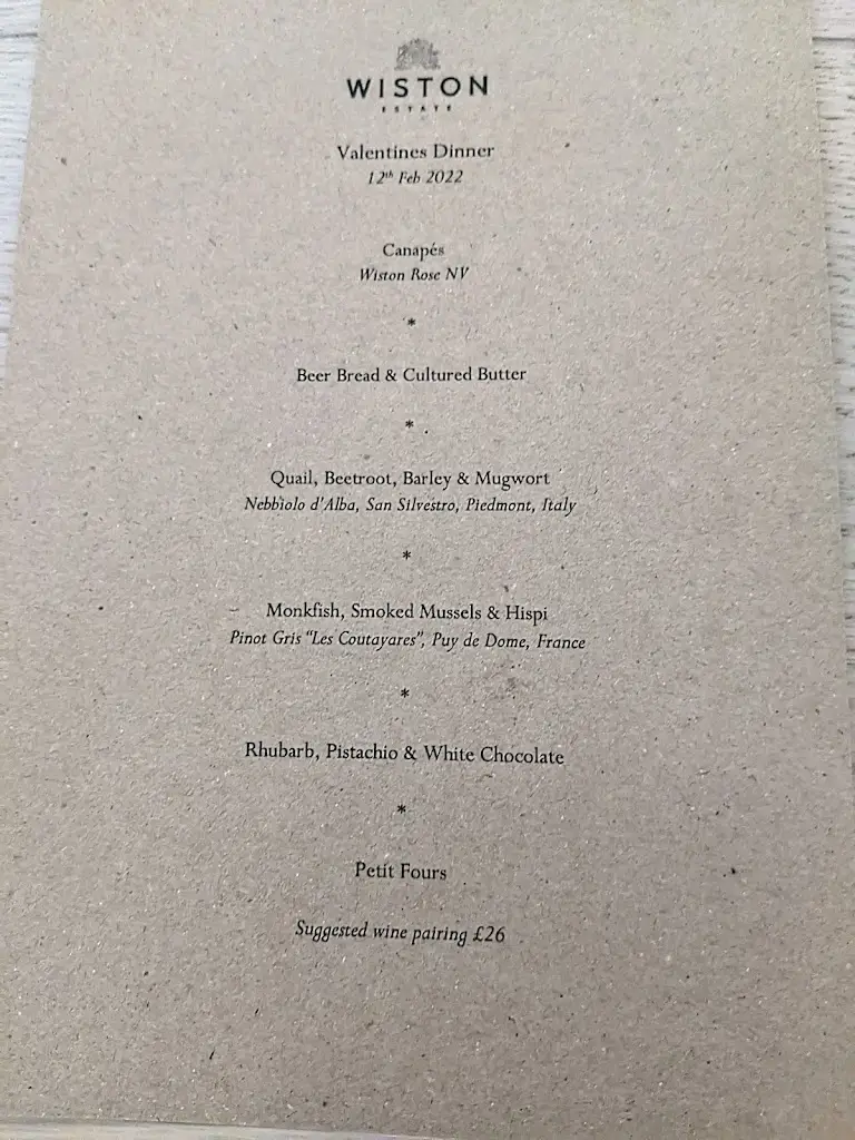 Menü_Wiston Estate Winery and Chalk Restaurant_Storrington_Bild_3