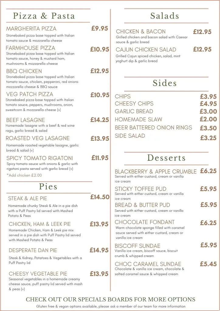 Menu_The Little Lark_Studley_image_1