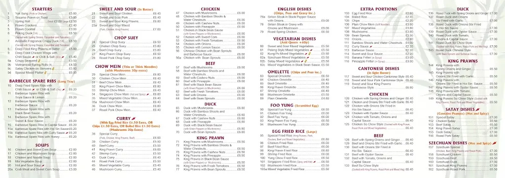 Menu_Oriental Express_Studley_image_2