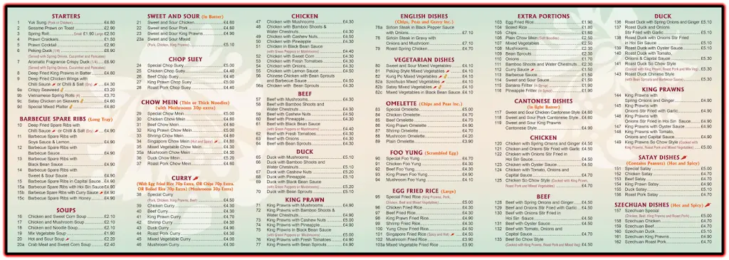 Menu_Oriental Express_Studley_image_4