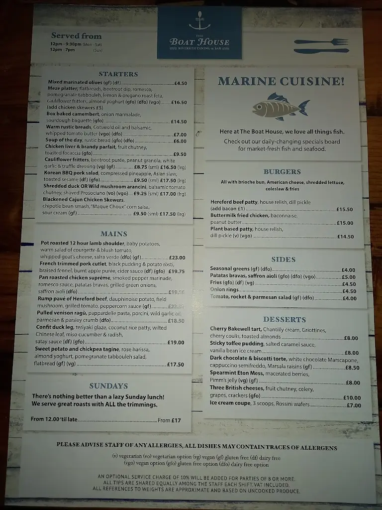 Menu_The Boat House_Stratford-upon-Avon_image_2