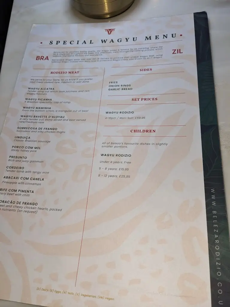 Menu_Beleza Rodizio Stratford Upon Avon_Stratford-upon-Avon_image_1