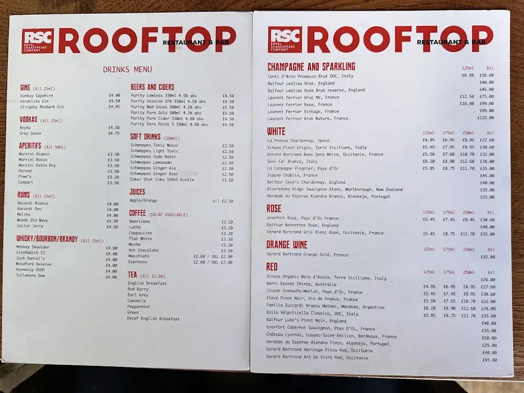 Menu_The Rooftop Restaurant at the Royal Shakespeare Theatre_Stratford-upon-Avon_image_1