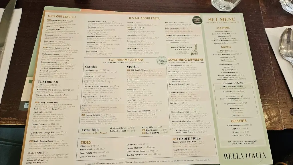Menu_Bella Italia - Stratford Upon Avon_Stratford-upon-Avon_image_1