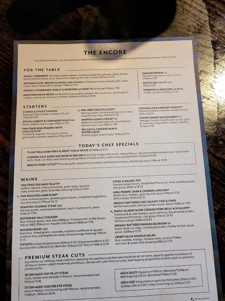 Menu_Encore Stratford Upon Avon_Stratford-upon-Avon_image_1