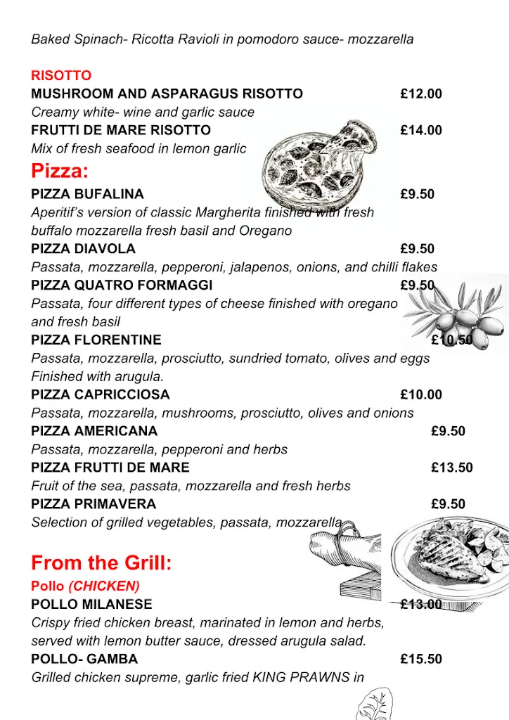Menu_Aperitif restaurant_Sunderland_image_1