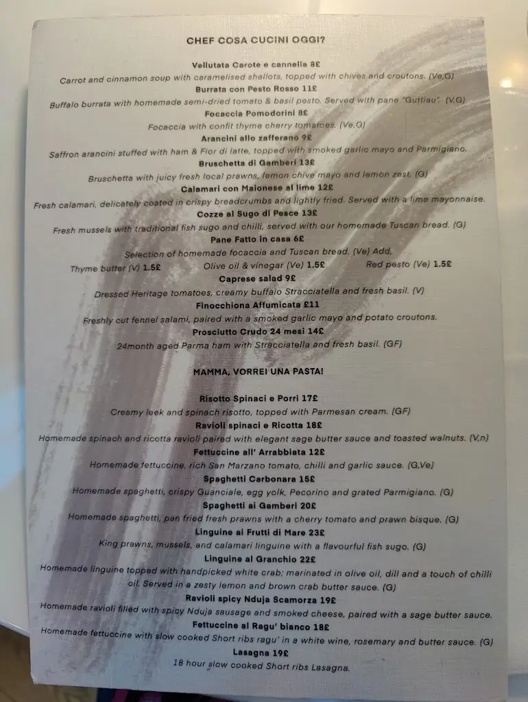 Menu_Vito's Osteria_Sunderland_image_1