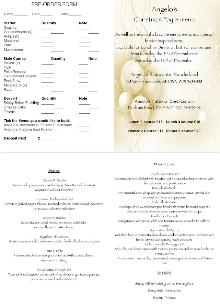 Menu_Angelo's Restaurant & Cocktails Bar_Sunderland_image_1