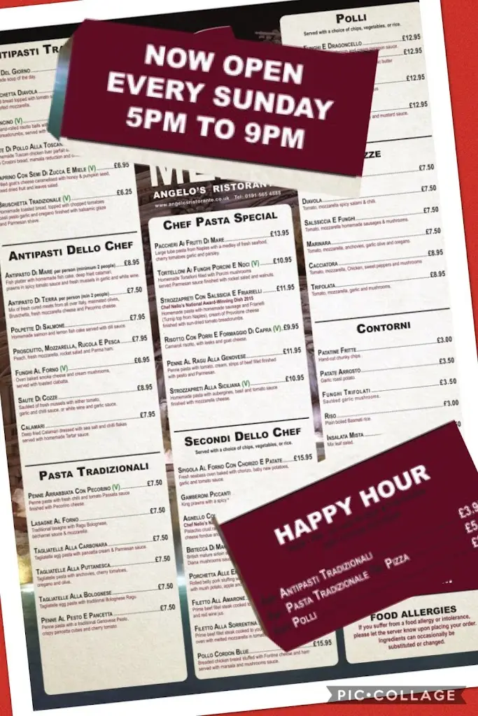 Menu_Angelo's Restaurant & Cocktails Bar_Sunderland_image_2