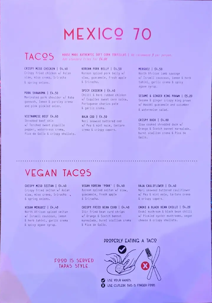 Menu_Mexico 70_Sunderland_image_3