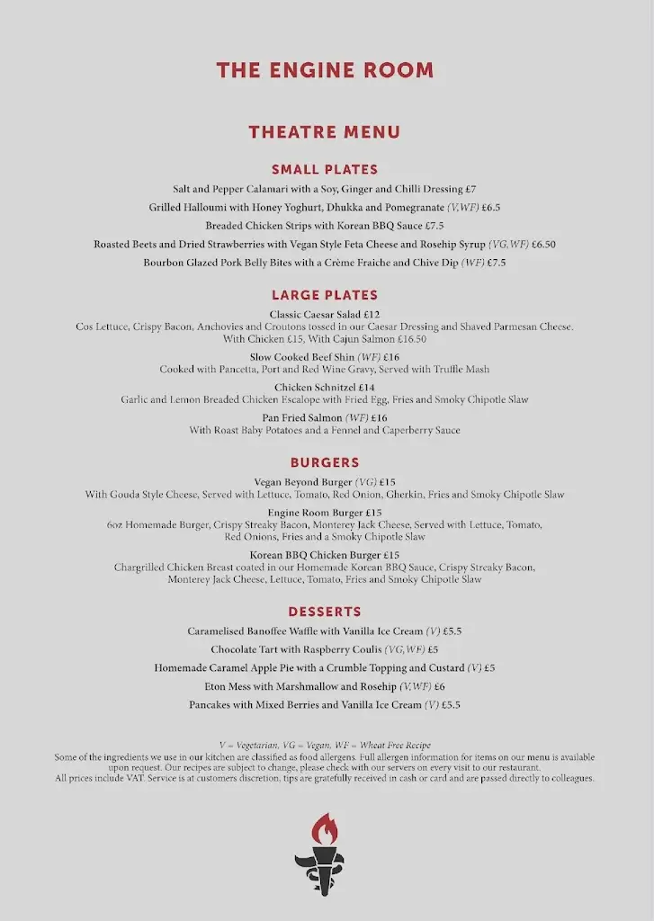 Menu_The Engine Room_Sunderland_imagen_3