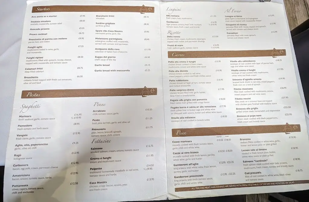 Menu_Casa Nostra Restaurant_Sutton_image_1