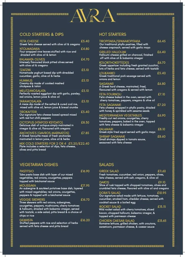 Menu_AVRA Authentic Greek Restaurant & Bar_Sutton_image_2