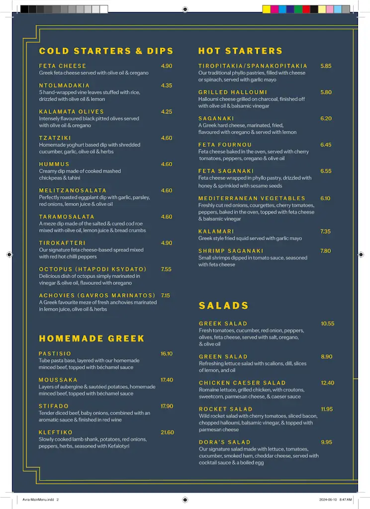 Menu_AVRA Authentic Greek Restaurant & Bar_Sutton_image_4