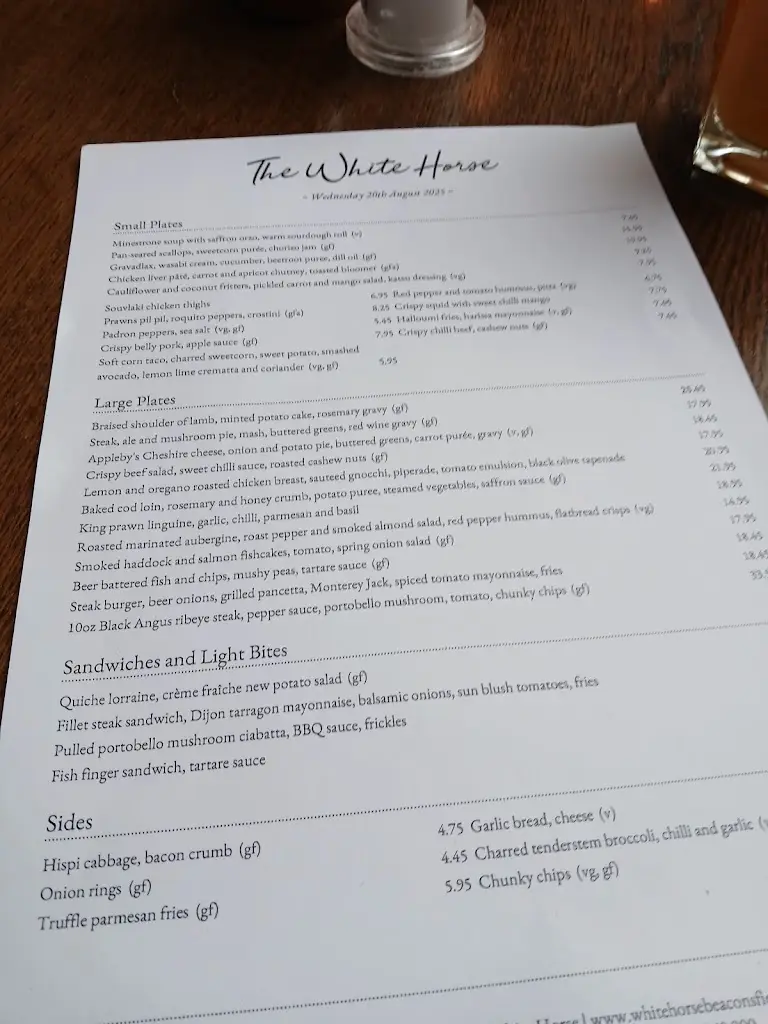 Menu_The White Horse_Beaconsfield_image_3