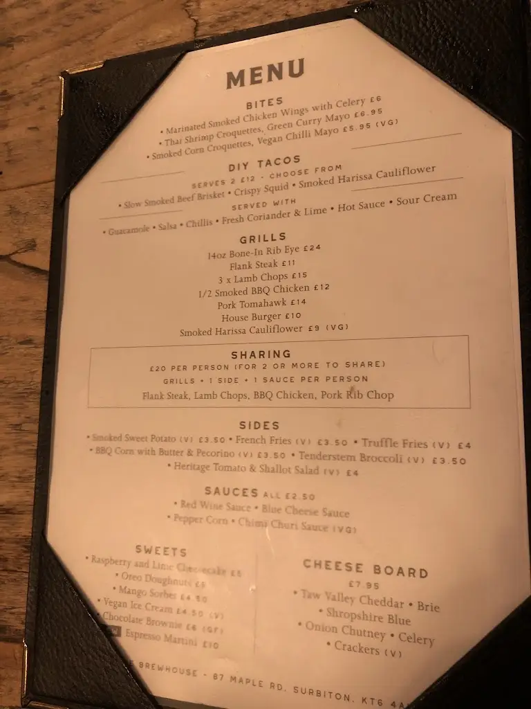 Menu_The Antelope_Surbiton_image_4