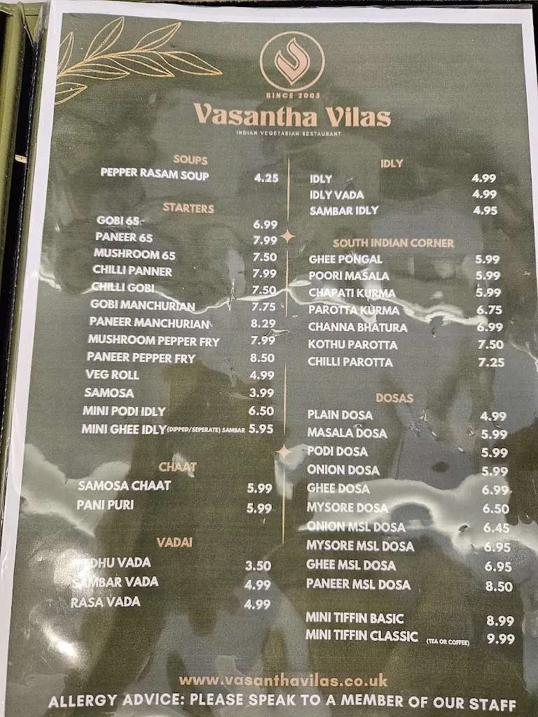 Menu_Vasantha Vilas - Surbiton_Surbiton_image_3