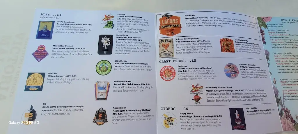 Menu_The Three Tuns, Cambridge_Swavesey_image_2