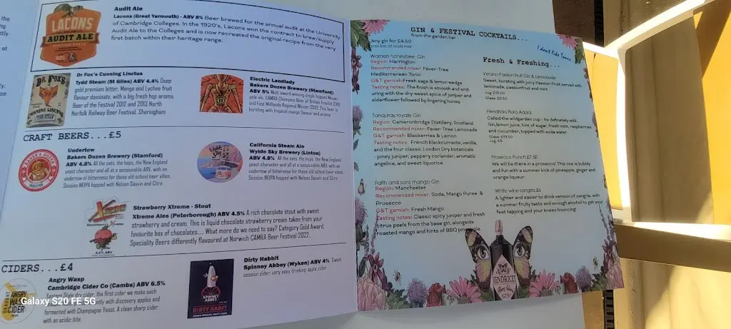 Menu_The Three Tuns, Cambridge_Swavesey_image_3