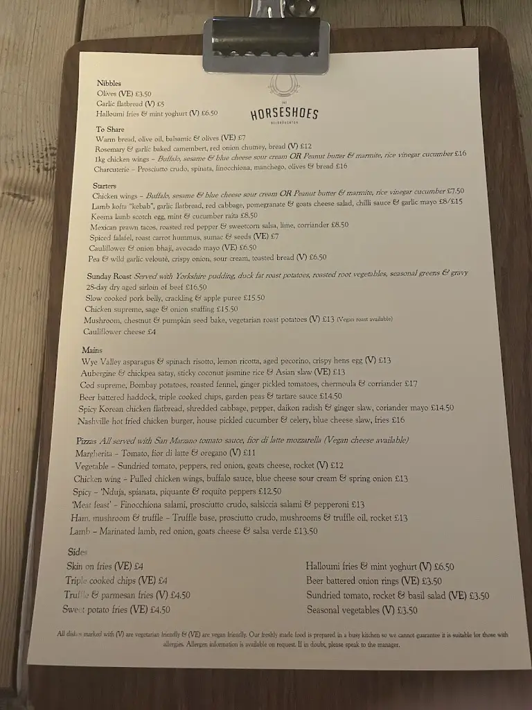 Menu_The Ye Olde Horseshoe Inn_Belbroughton_image_3