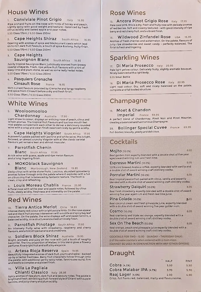 Menu_Five Spice Restaurant_Belbroughton_image_1