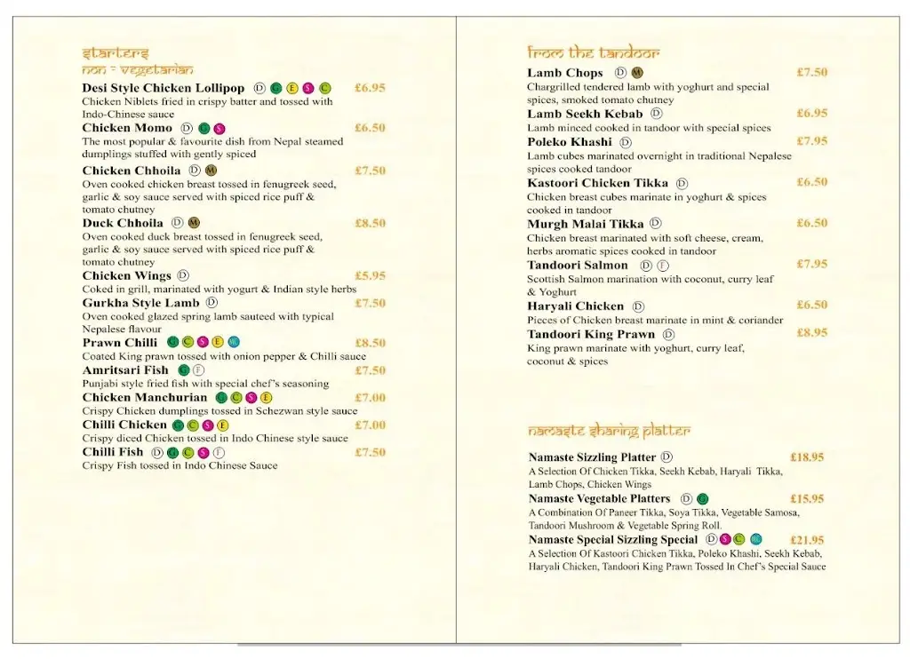 Menu_Namaste Sutton_Sutton Coldfield_image_2