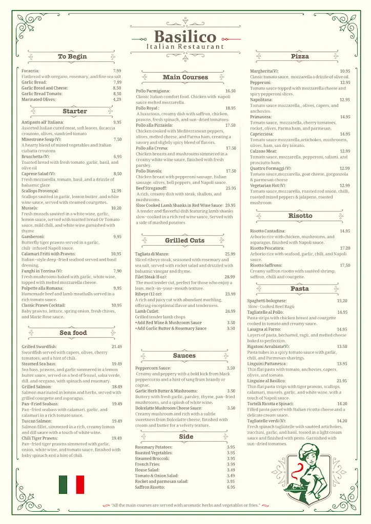 Menu_Basilico Italian Restaurant_Sutton Coldfield_image_1