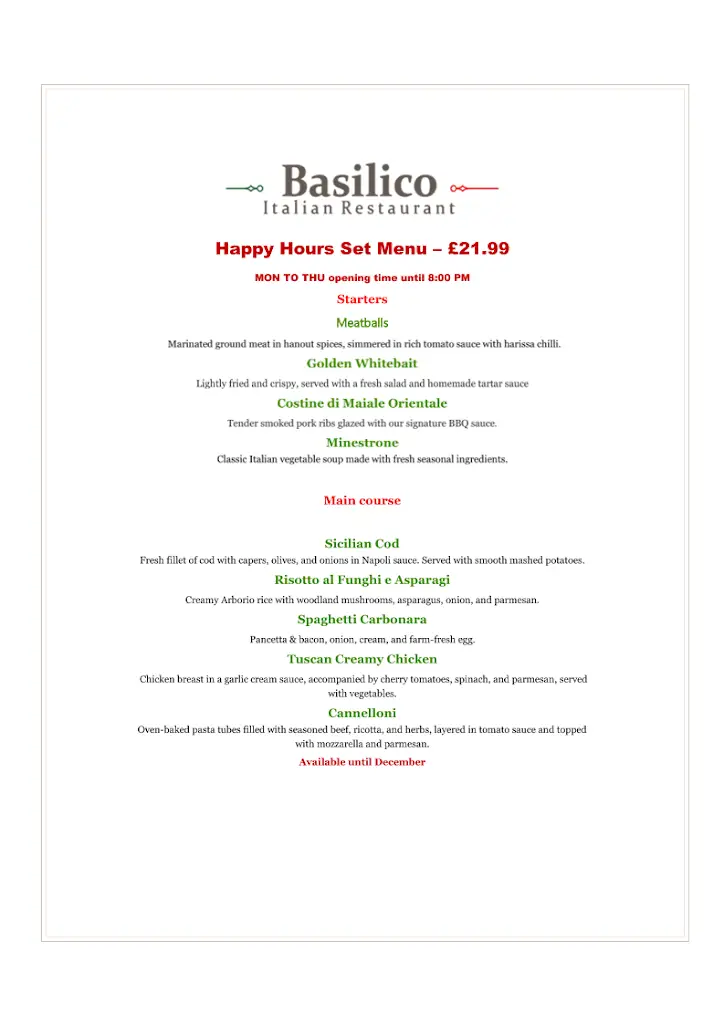 Menu_Basilico Italian Restaurant_Sutton Coldfield_image_2