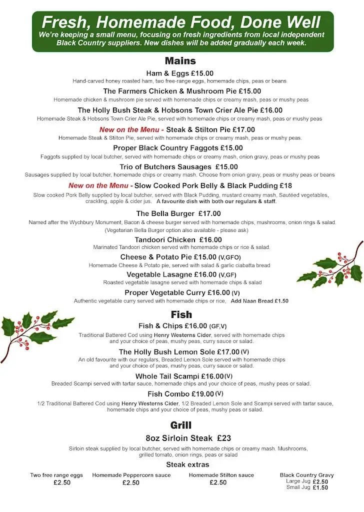 Menu_The Holly Bush, Belbroughton_Belbroughton_image_1