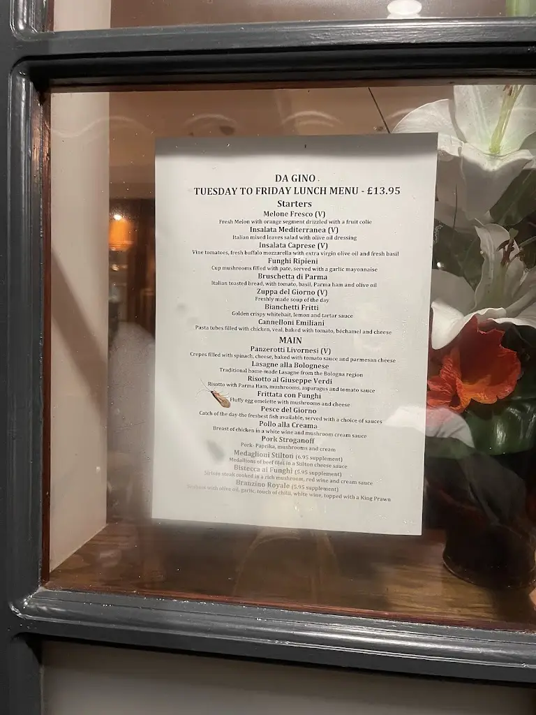 Menu_Ristorante Da Gino_Sutton Coldfield_image_1