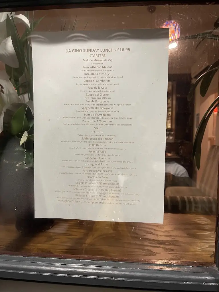Menu_Ristorante Da Gino_Sutton Coldfield_image_2