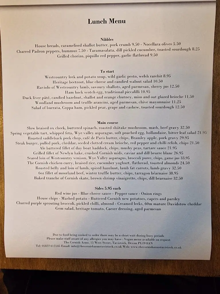 Menu_The Cornish Arms_Tavistock_image_2