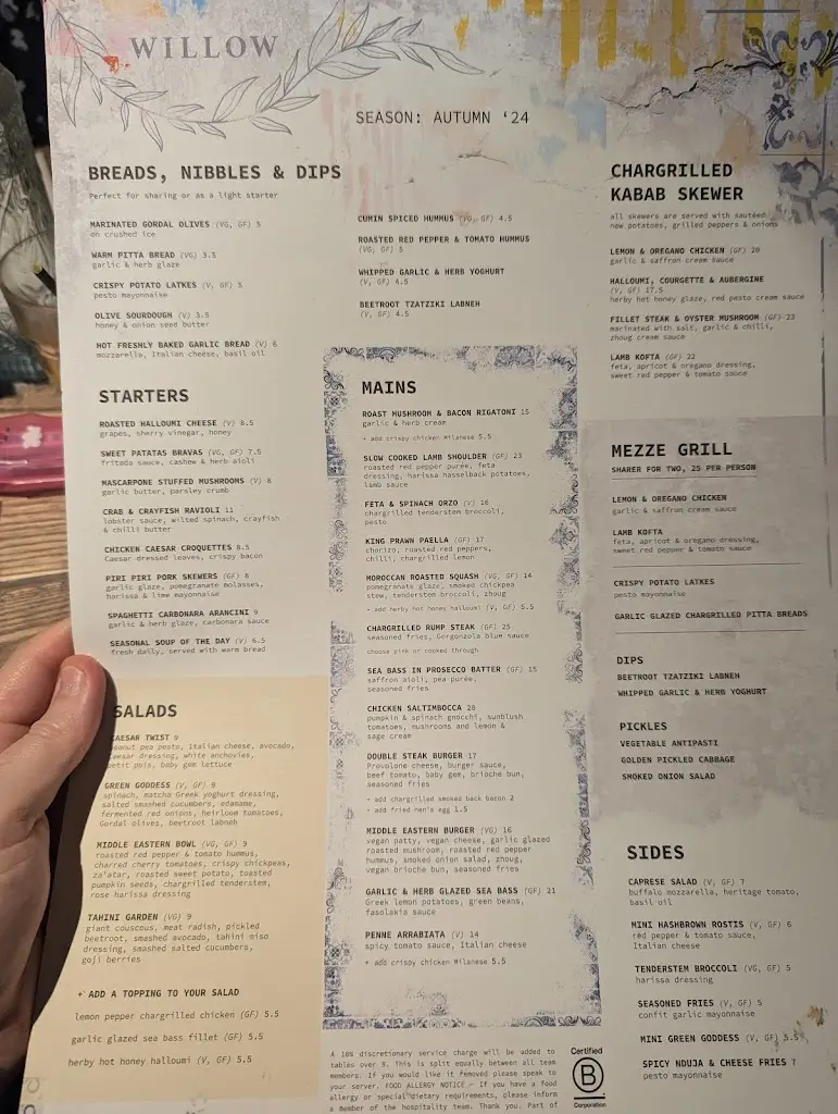 Menu_Willow Telford_Telford_image_2