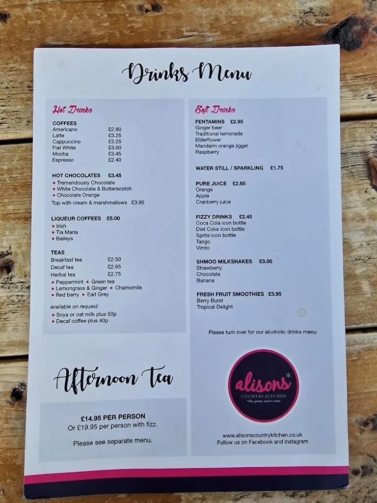 Menu_Alison's Country Kitchen_Tattenhall_imagen_3