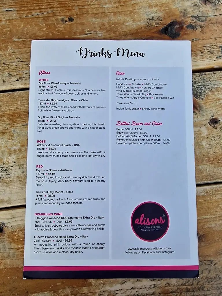 Menu_Alison's Country Kitchen_Tattenhall_imagen_4